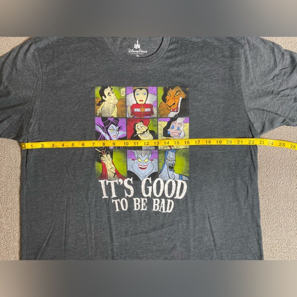 Disney Villains Gray Women’s T-Shirt-XL - Picture 4 of 5